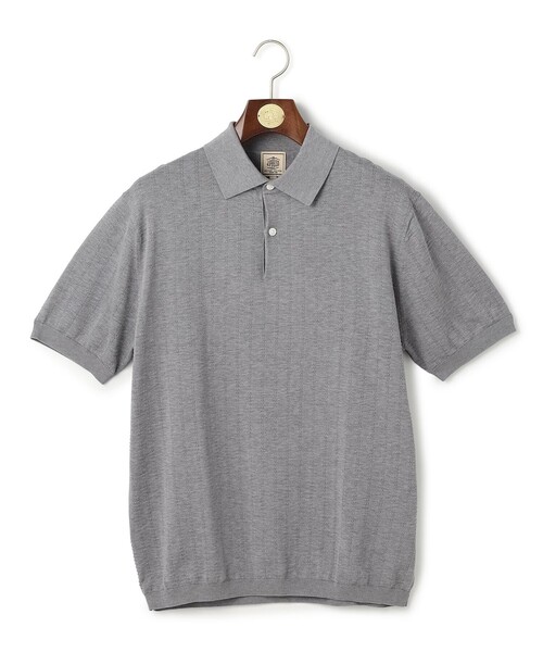 J.PRESS(ジェイプレス)の「【オンオフ対応】シルクコットン ニットポロシャツ(ポロシャツ・メンズ・ネイビー系/ライトグレー系・MEDIUM/LARGE/X-LARGE)」の4枚目の写真