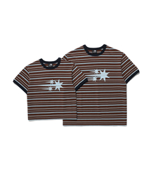 STRIPE 3STAR BASIC RINGER TEE_BROWN(NG2GMUT542A)