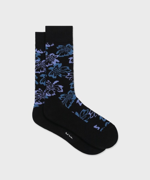 Paul Smith（ポールスミス）の「“Riso Hawaiian” ソックス【160630 CS】（ソックス/靴下・メンズ・ブラック/ネイビー・25-27）」の2枚目の写真