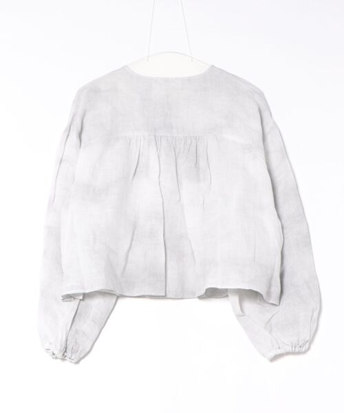 Bshop（ビショップ）の「enrica | リネンブラウス GRAY（シャツ/ブラウス・レディース・チャコール・F）」の2枚目の写真