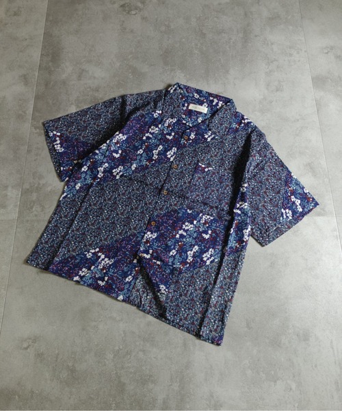 many men many mind（メニーメンメニーマインド）の「MANYMENMANYMINDS / レーヨン総柄シャツ/花柄（シャツ/ブラウス・メンズ・サックスブルー/グリーン系その他/イエロー/ブルー/ブラック・LARGE/MEDIUM）」の4枚目の写真