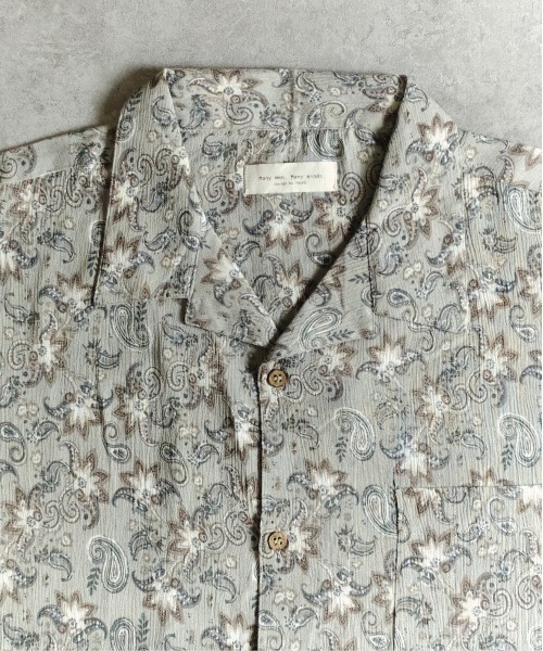 many men many mind（メニーメンメニーマインド）の「MANYMENMANYMINDS / レーヨン総柄シャツ/花柄（シャツ/ブラウス・メンズ・サックスブルー/グリーン系その他/イエロー/ブルー/ブラック・LARGE/MEDIUM）」の18枚目の写真