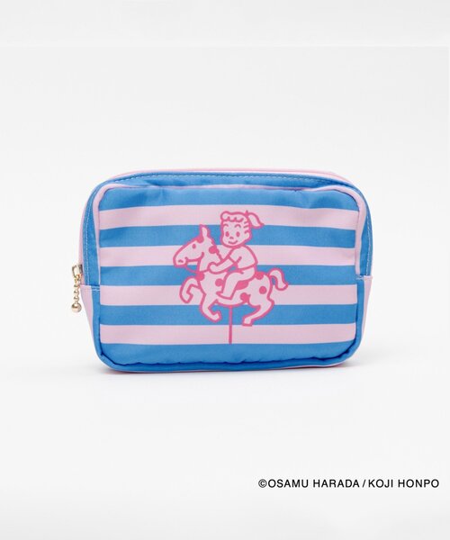 BIRTHDAY BAR(バースデイバー)の「OSAMU STRIPE スクエアポーチ(ポーチ・レディース・グリーン/ピンク/ブルー・0)」の3枚目の写真