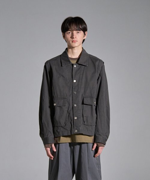 NOUN(ノウン)の「detachable vintage jacket (charcoal)(その他アウター・メンズ・その他・1)」の1枚目の写真