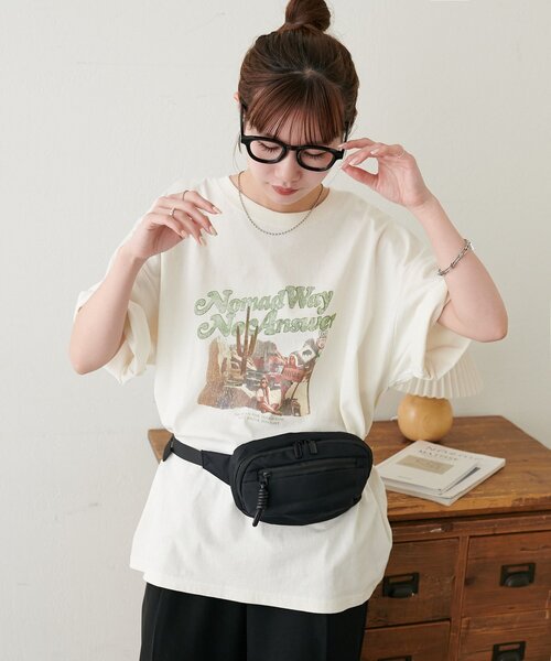 DISCOAT(ディスコート)の「【Enlude/夏の主役T!】製品加工アソートバンドTシャツ《ユニセックス》(Tシャツ/カットソー・レディース・チャコールグレー/アイボリー/モカ・FREE)」の2枚目の写真