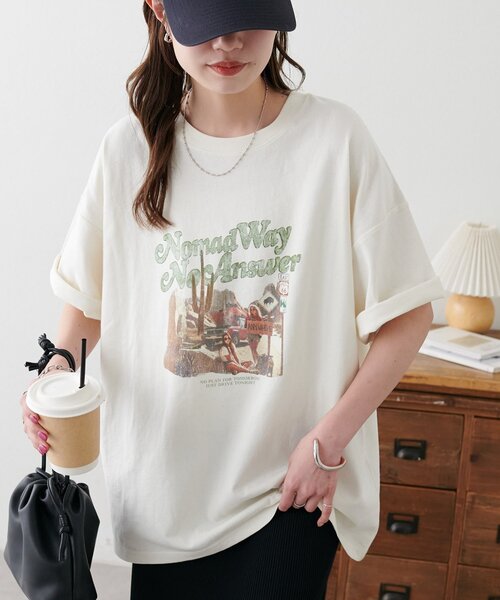 DISCOAT(ディスコート)の「【Enlude/夏の主役T!】製品加工アソートバンドTシャツ《ユニセックス》(Tシャツ/カットソー・レディース・チャコールグレー/アイボリー/モカ・FREE)」の4枚目の写真