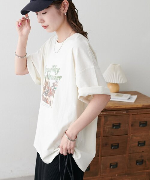 DISCOAT(ディスコート)の「【Enlude/夏の主役T!】製品加工アソートバンドTシャツ《ユニセックス》(Tシャツ/カットソー・レディース・チャコールグレー/アイボリー/モカ・FREE)」の14枚目の写真