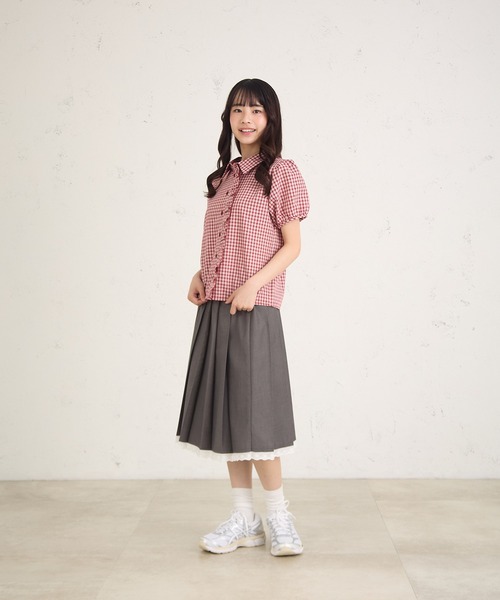 FCMM(エフシーエムエム)の「FRILL SHIRTS SS /フリルシャツSS(シャツ/ブラウス・レディース・レッド/アイボリー/ライトブルー・SMALL/MEDIUM)」の4枚目の写真
