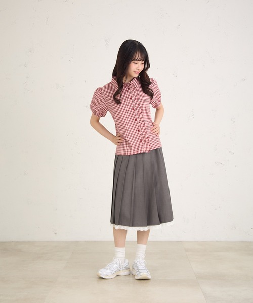 FCMM(エフシーエムエム)の「FRILL SHIRTS SS /フリルシャツSS(シャツ/ブラウス・レディース・レッド/アイボリー/ライトブルー・SMALL/MEDIUM)」の12枚目の写真