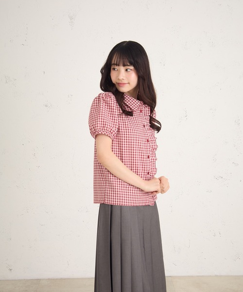 FCMM(エフシーエムエム)の「FRILL SHIRTS SS /フリルシャツSS(シャツ/ブラウス・レディース・レッド/アイボリー/ライトブルー・SMALL/MEDIUM)」の8枚目の写真