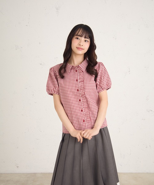FCMM(エフシーエムエム)の「FRILL SHIRTS SS /フリルシャツSS(シャツ/ブラウス・レディース・レッド/アイボリー/ライトブルー・SMALL/MEDIUM)」の9枚目の写真