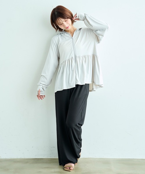 mil（ミル）の「【接触冷感】 ラッシュガード リブパンツ / イージーケア 【587180】（その他パンツ・レディース・チャコールグレー/ライトグレー/ブラック・FREE/S-Short/S-Regular/M-Short/M-Regular）」の16枚目の写真
