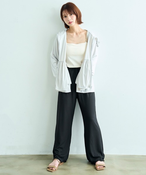 mil（ミル）の「【接触冷感】 ラッシュガード リブパンツ / イージーケア 【587180】（その他パンツ・レディース・チャコールグレー/ライトグレー/ブラック・FREE/S-Short/S-Regular/M-Short/M-Regular）」の17枚目の写真