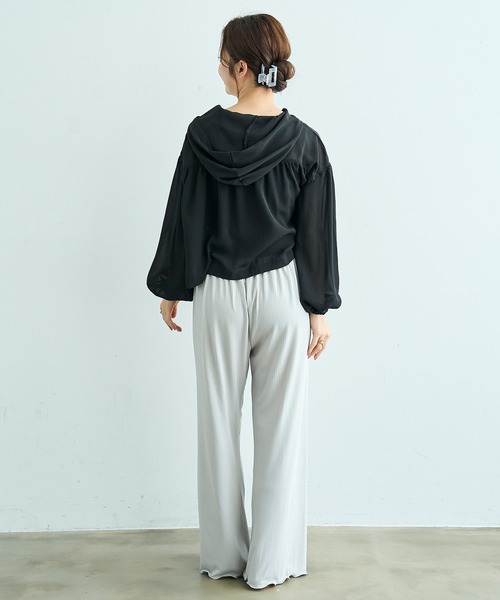 mil（ミル）の「【接触冷感】 ラッシュガード リブパンツ / イージーケア 【587180】（その他パンツ・レディース・チャコールグレー/ライトグレー/ブラック・FREE/S-Short/S-Regular/M-Short/M-Regular）」の9枚目の写真