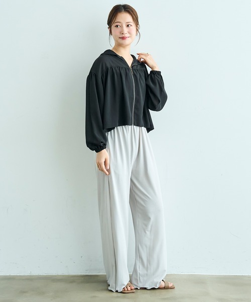 mil（ミル）の「【接触冷感】 ラッシュガード リブパンツ / イージーケア 【587180】（その他パンツ・レディース・チャコールグレー/ライトグレー/ブラック・FREE/S-Short/S-Regular/M-Short/M-Regular）」の10枚目の写真
