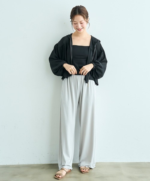mil（ミル）の「【接触冷感】 ラッシュガード リブパンツ / イージーケア 【587180】（その他パンツ・レディース・チャコールグレー/ライトグレー/ブラック・FREE/S-Short/S-Regular/M-Short/M-Regular）」の12枚目の写真