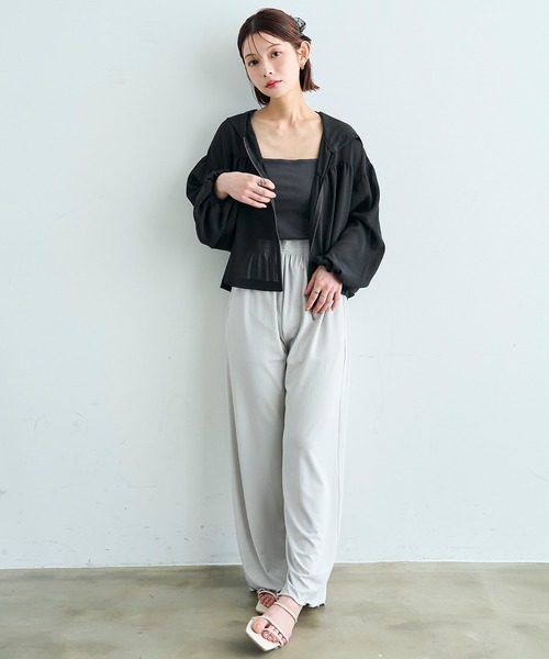 mil（ミル）の「【接触冷感】 ラッシュガード リブパンツ / イージーケア 【587180】（その他パンツ・レディース・チャコールグレー/ライトグレー/ブラック・FREE/S-Short/S-Regular/M-Short/M-Regular）」の22枚目の写真