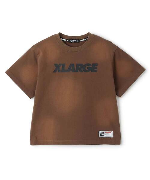 XLARGE KIDS(エクストララージキッズ)の「スタンダードロゴ ヴィンテージライク半袖Tシャツ(Tシャツ/カットソー・キッズ・ブラウン/チャコール/ピンク・130cm/100cm/110cm/90cm/140cm/120cm)」の2枚目の写真