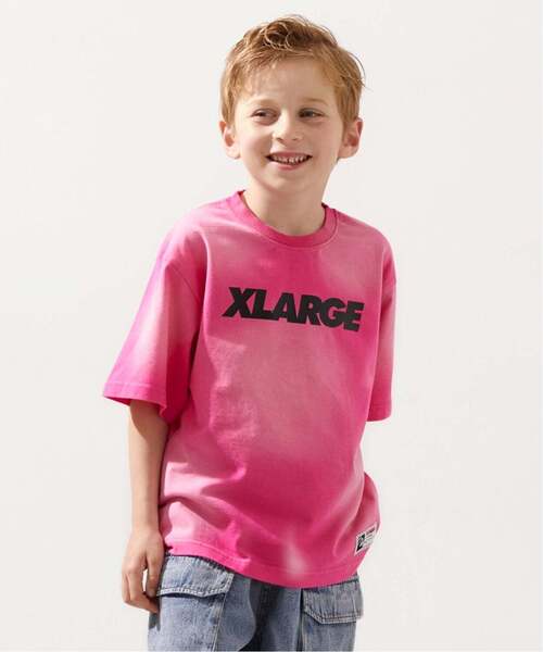 XLARGE KIDS(エクストララージキッズ)の「スタンダードロゴ ヴィンテージライク半袖Tシャツ(Tシャツ/カットソー・キッズ・ブラウン/チャコール/ピンク・130cm/100cm/110cm/90cm/140cm/120cm)」の3枚目の写真