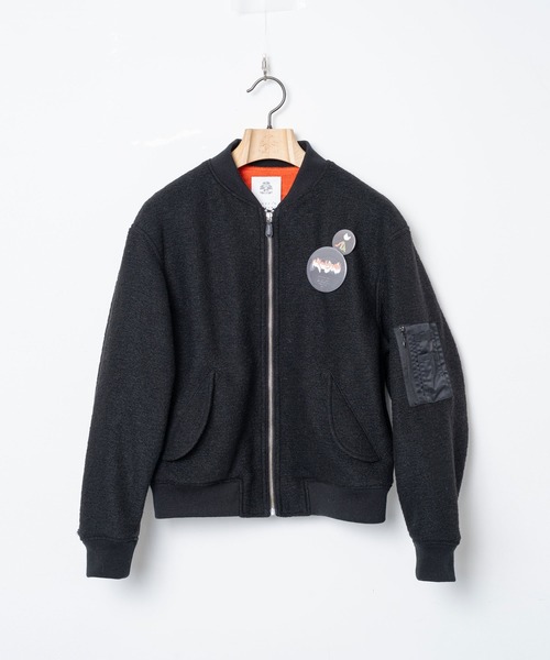 STOF（ストフ）の「STOF/ストフ/VSJQ Mix MA-1 Blouson（MA-1・メンズ・ブラック/カーキ・M/S）」の7枚目の写真