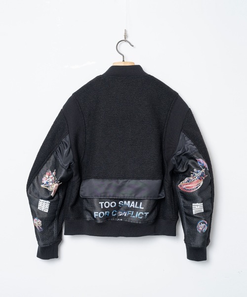 STOF（ストフ）の「STOF/ストフ/VSJQ Mix MA-1 Blouson（MA-1・メンズ・ブラック/カーキ・M/S）」の11枚目の写真