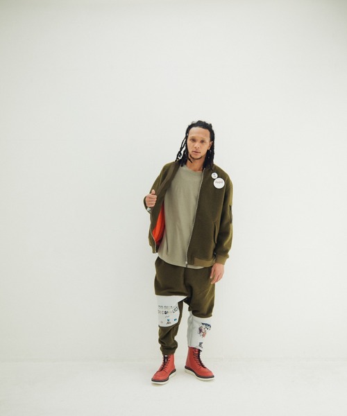 STOF（ストフ）の「STOF/ストフ/VSJQ Mix MA-1 Blouson（MA-1・メンズ・ブラック/カーキ・M/S）」の14枚目の写真