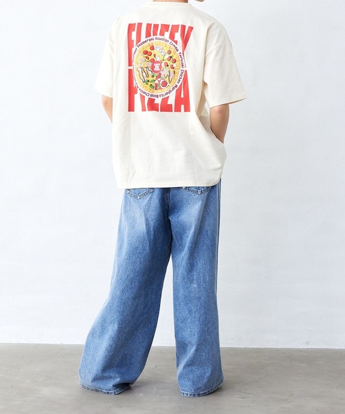 Fluffy BROTHERS(フラッフィーブラザーズ)の「ピザT刺繍シャツ(大人サイズ)(Tシャツ/カットソー・メンズ・アイボリー・L/M/XL)」の19枚目の写真