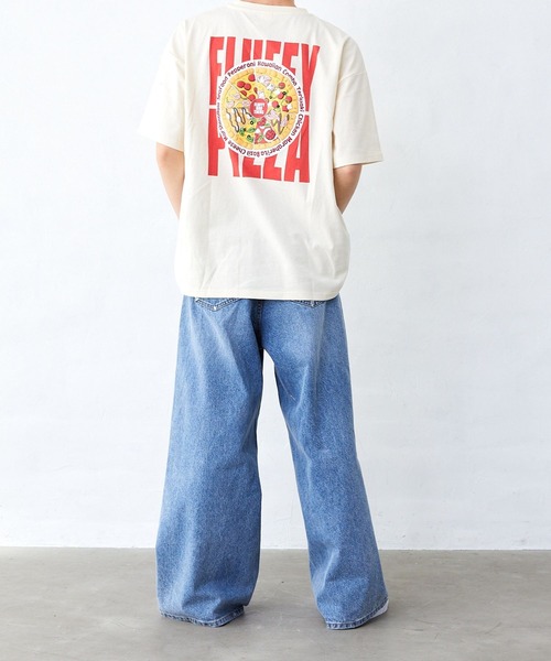 Fluffy BROTHERS(フラッフィーブラザーズ)の「ピザT刺繍シャツ(大人サイズ)(Tシャツ/カットソー・メンズ・アイボリー・L/M/XL)」の20枚目の写真