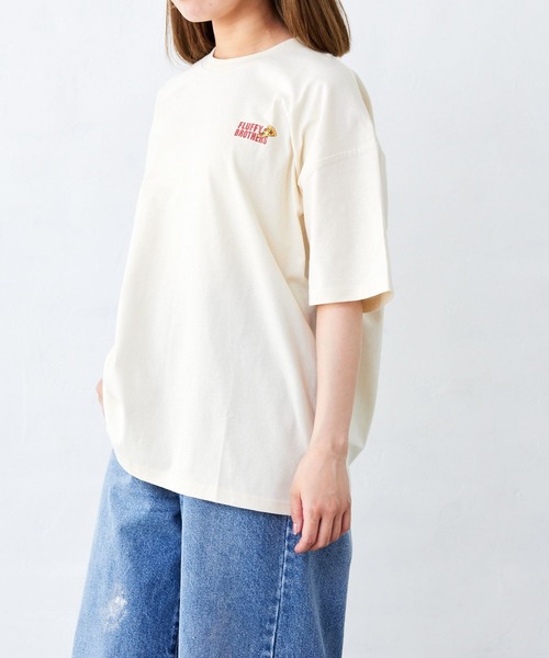 Fluffy BROTHERS(フラッフィーブラザーズ)の「ピザT刺繍シャツ(大人サイズ)(Tシャツ/カットソー・メンズ・アイボリー・L/M/XL)」の5枚目の写真