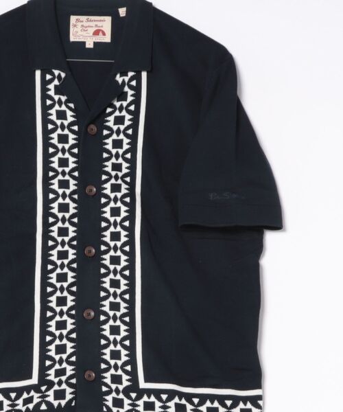 Ben Sherman（ベンシャーマン）の「フローラルボーダーリゾートシャツ（シャツ/ブラウス・メンズ・ダークネイビー/ネイビー・LARGE/MEDIUM/SMALL）」の13枚目の写真