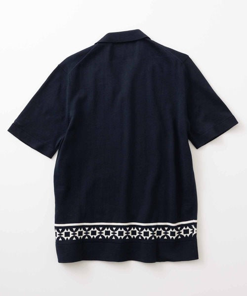 Ben Sherman（ベンシャーマン）の「フローラルボーダーリゾートシャツ（シャツ/ブラウス・メンズ・ダークネイビー/ネイビー・LARGE/MEDIUM/SMALL）」の8枚目の写真