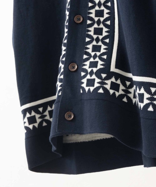 Ben Sherman（ベンシャーマン）の「フローラルボーダーリゾートシャツ（シャツ/ブラウス・メンズ・ダークネイビー/ネイビー・LARGE/MEDIUM/SMALL）」の10枚目の写真