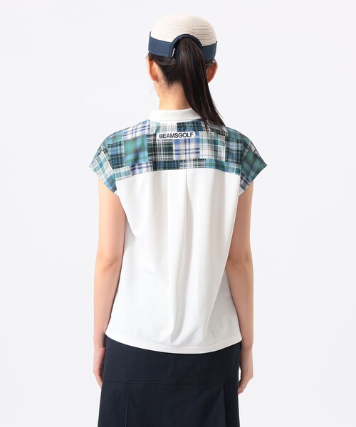 BEAMS GOLF(ビームスゴルフ)の「〈WOMEN〉ORANGE LABEL / マドラスチェック シャツ(ポロシャツ・レディース・レッド/グリーン・MEDIUM/LARGE/SMALL)」の9枚目の写真
