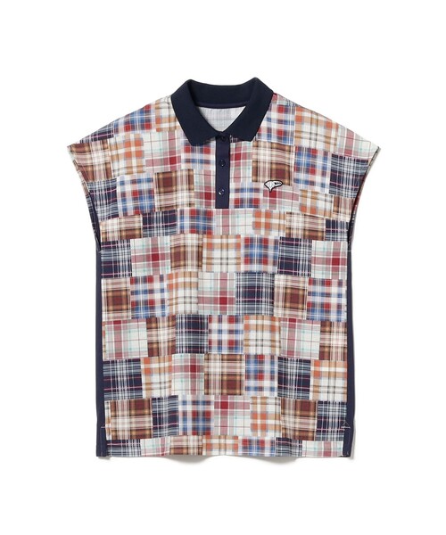 BEAMS GOLF(ビームスゴルフ)の「〈WOMEN〉ORANGE LABEL / マドラスチェック シャツ(ポロシャツ・レディース・レッド/グリーン・MEDIUM/LARGE/SMALL)」の10枚目の写真