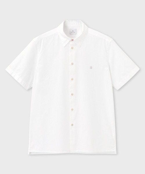 PS Paul Smith(ピーエスポールスミス)の「ワンポイントストライプ 半袖シャツ / 162314 524T(シャツ/ブラウス・メンズ・ホワイト・X-LARGE/LARGE/MEDIUM/SMALL)」の1枚目の写真