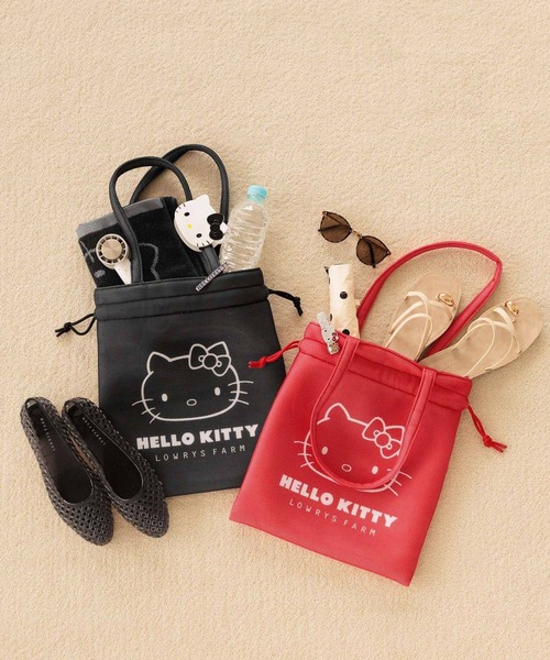 LOWRYS FARM（ローリーズファーム）の「【サンリオキャラクターズ】キンチャクトートBAG 647257/GOODS（トートバッグ・レディース・ブラック/レッド・FREE）」の6枚目の写真