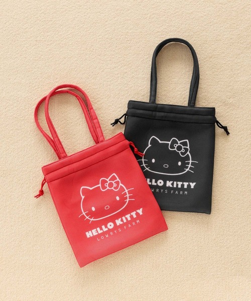 LOWRYS FARM（ローリーズファーム）の「【サンリオキャラクターズ】キンチャクトートBAG 647257/GOODS（トートバッグ・レディース・ブラック/レッド・FREE）」の7枚目の写真