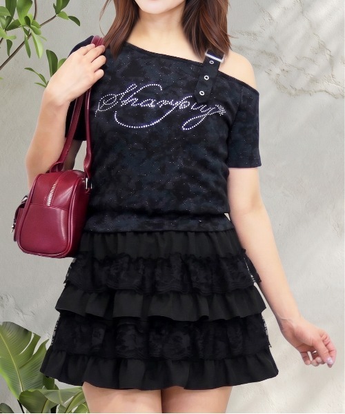 FUN（ファン）の「カタベルトムララメプルオーバー（Tシャツ/カットソー・レディース・ブラック/グレー/オフホワイト・FREE）」の2枚目の写真