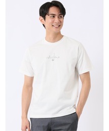 【綿100%】タカキュー グラフィック プリント クルーネック 半袖 Tシャツ