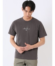 【綿100%】タカキュー グラフィック プリント クルーネック 半袖 Tシャツ