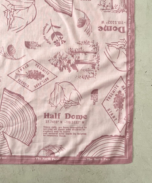 THE NORTH FACE(ザノースフェイス)の「THE NORTH FACE(ザ・ノースフェイス)/コットン プリント バンダナ スカーフ/BANDANA_PINE CONE(ストール/ショール・レディース・サンドベージュ/ピンク・FREE)」の11枚目の写真