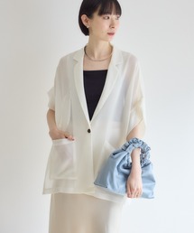 Dignite collier メッシュダブルジャケット（テーラードジャケット