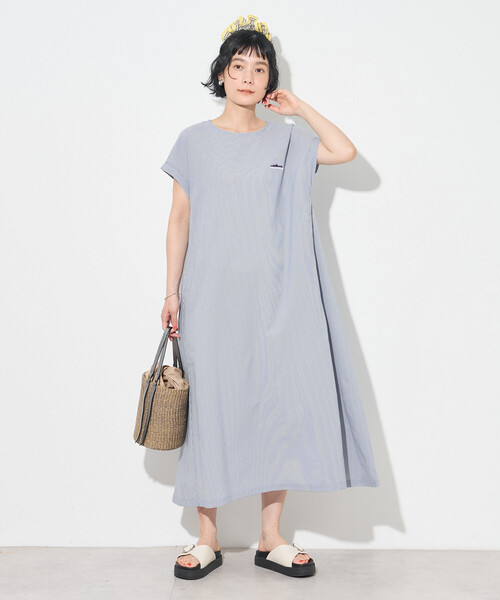 新品未使用　サウザンドマイル　フレンチスリーブ ワンピース　ブルー セール】THOUSAND MILE/サウザンドマイル FRENCH SLEEVE ONE PIECE