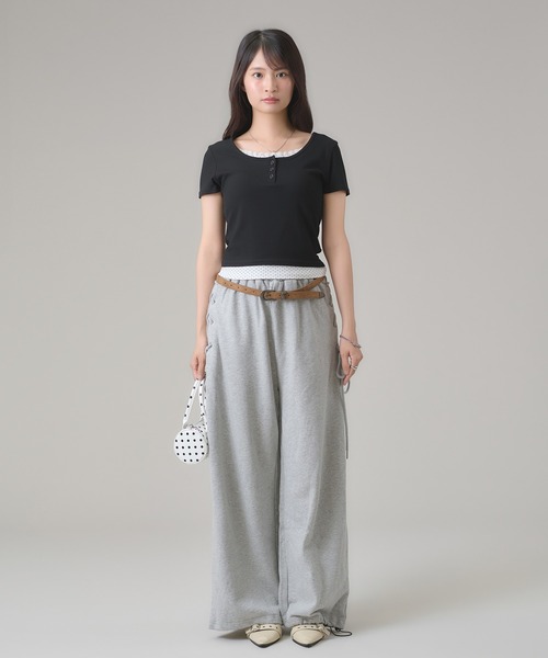 apres jour mignon(アプレジュールミニョン)の「レイヤードヘンリートップス(Tシャツ/カットソー・レディース・ネイビー/ブラック/ブルー/グレー・LARGE/フリー)」の13枚目の写真