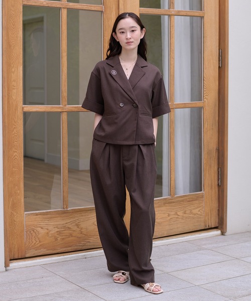 apres jour clair（アプレジュールクレア）の「【apres jour clair】【SETUP可能】リネンライク裾デザインパンツ（その他パンツ・レディース・ブラック/ナチュラル/ブラウン系その他・LARGE/MEDIUM/SMALL）」の20枚目の写真