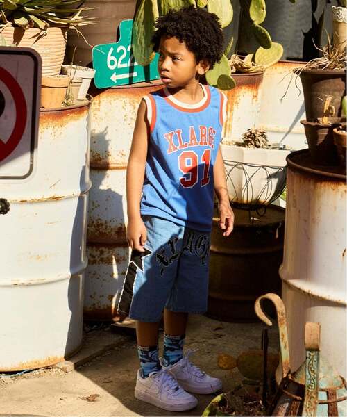 XLARGE KIDS（エクストララージキッズ）の「スターモチーフ デニムハーフパンツ（デニムパンツ・キッズ・ライトブルー/ブルー・140cm/120cm/90cm/100cm/110cm/130cm）」の13枚目の写真