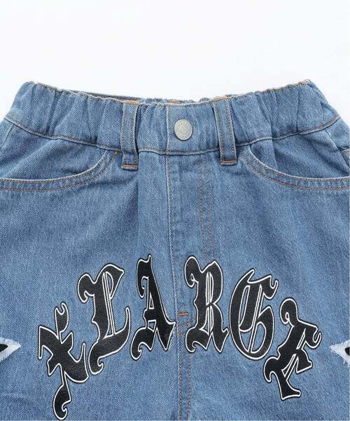 XLARGE KIDS（エクストララージキッズ）の「スターモチーフ デニムハーフパンツ（デニムパンツ・キッズ・ライトブルー/ブルー・140cm/120cm/90cm/100cm/110cm/130cm）」の4枚目の写真