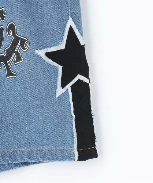 XLARGE KIDS（エクストララージキッズ）の「スターモチーフ デニムハーフパンツ（デニムパンツ・キッズ・ライトブルー/ブルー・140cm/120cm/90cm/100cm/110cm/130cm）」の8枚目の写真