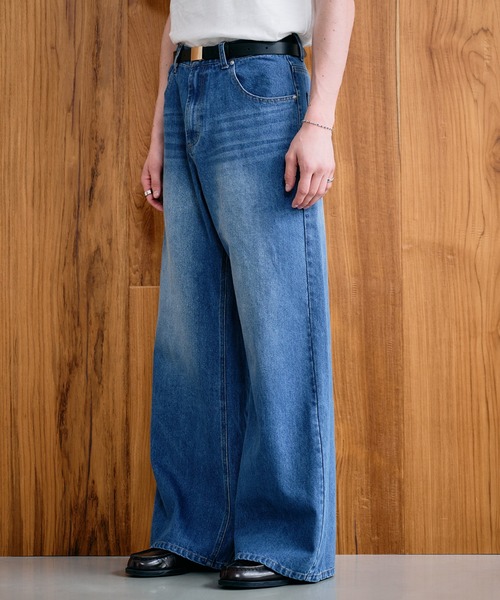 Adoon plain（アドーンプレーン）の「Loose Fit Straight Denim / ルーズフィットストレートデニム（デニムパンツ・メンズ・ライトインディゴブルー/インディゴブルー・SMALL/LARGE/MEDIUM）」の14枚目の写真