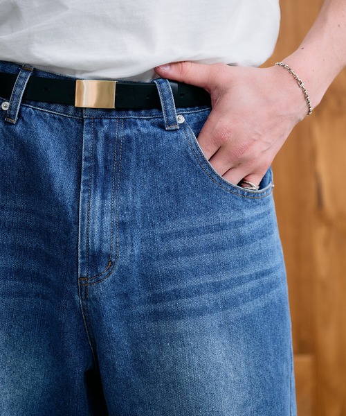 Adoon plain（アドーンプレーン）の「Loose Fit Straight Denim / ルーズフィットストレートデニム（デニムパンツ・メンズ・ライトインディゴブルー/インディゴブルー・SMALL/LARGE/MEDIUM）」の18枚目の写真